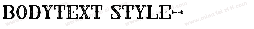 Bodytext style字体转换